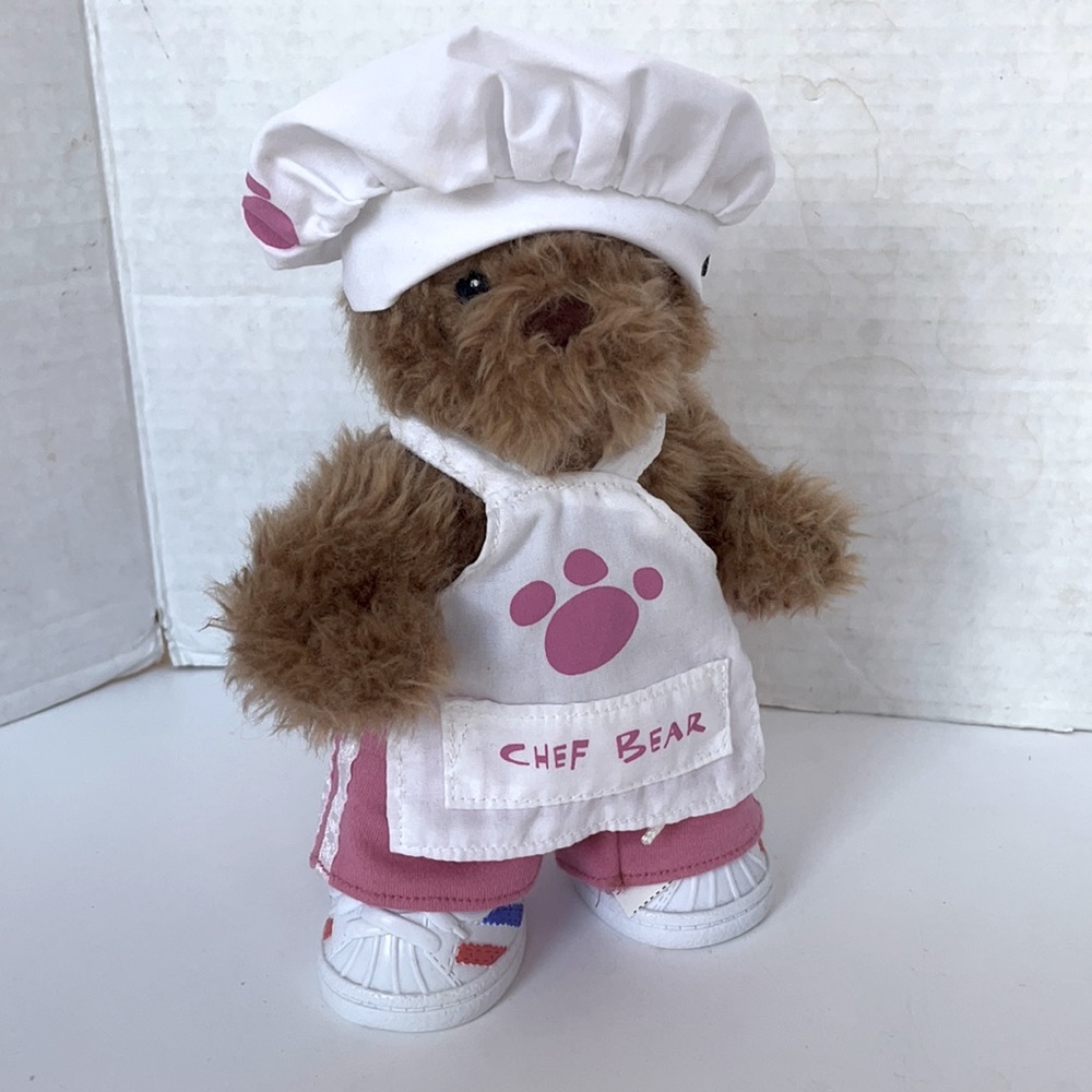 Build a bear mini Chef Bear pink
